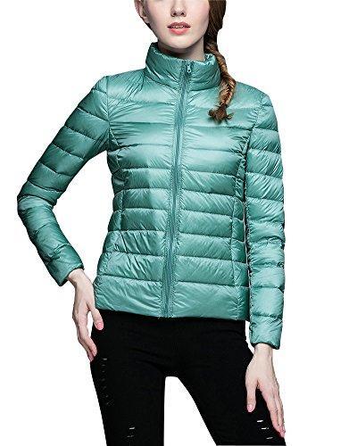 Womens Down Puffer Jacket Ultra-Light Weight Stand Collar Coat