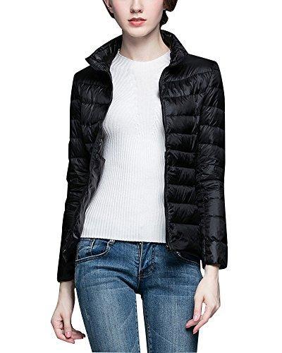 Womens Down Puffer Jacket Ultra-Light Weight Stand Collar Coat