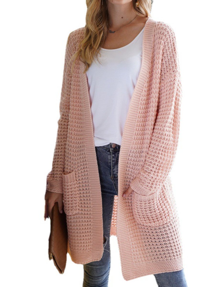 Women's Sweaters Cardigans Knit Oversized Lantern Sleeve Pockets Sweater Coat