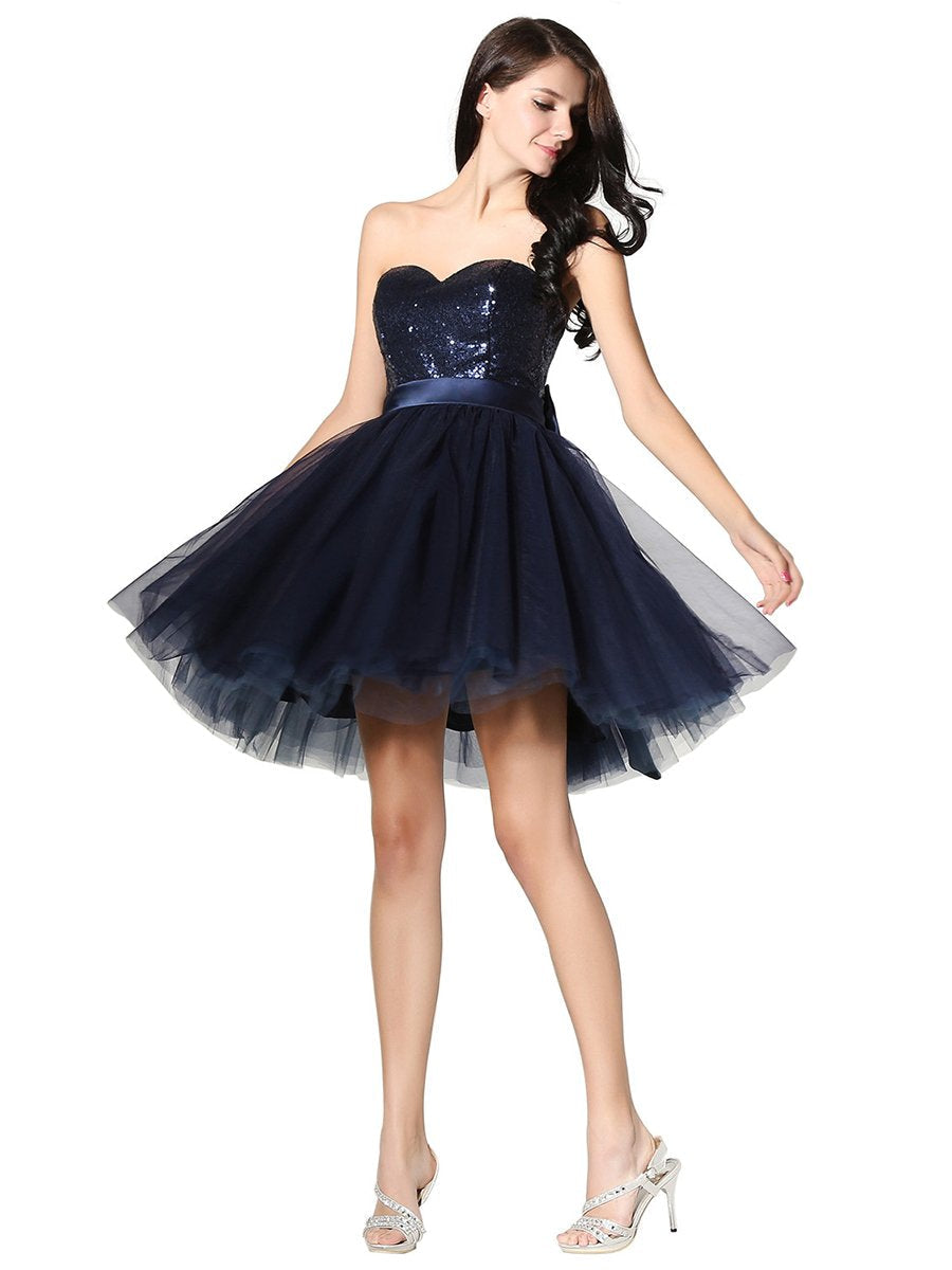 Womens Cute Mini Party Gown Sweetheart Neckline Homecoming Dress