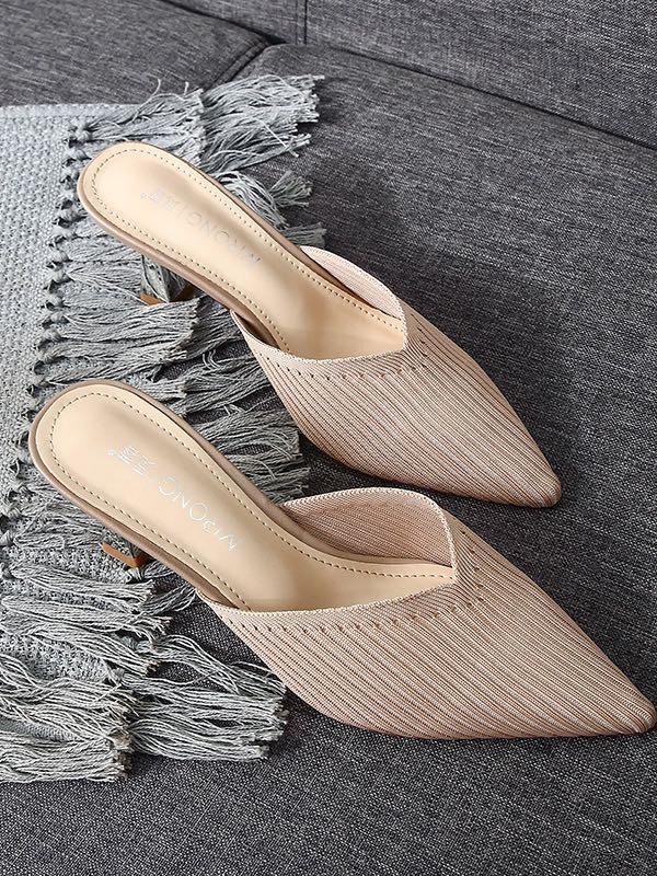 Women's Summer Chic Knit Slip-On Stiletto