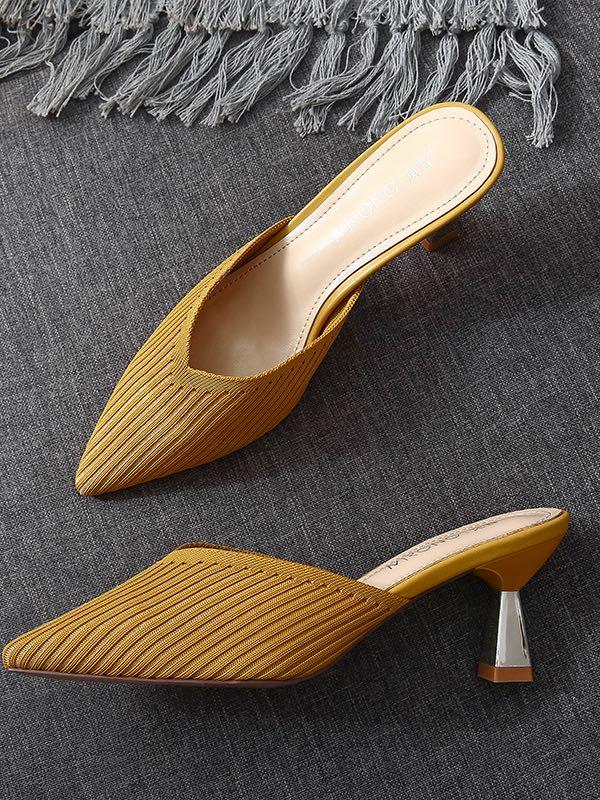 Women's Summer Chic Knit Slip-On Stiletto