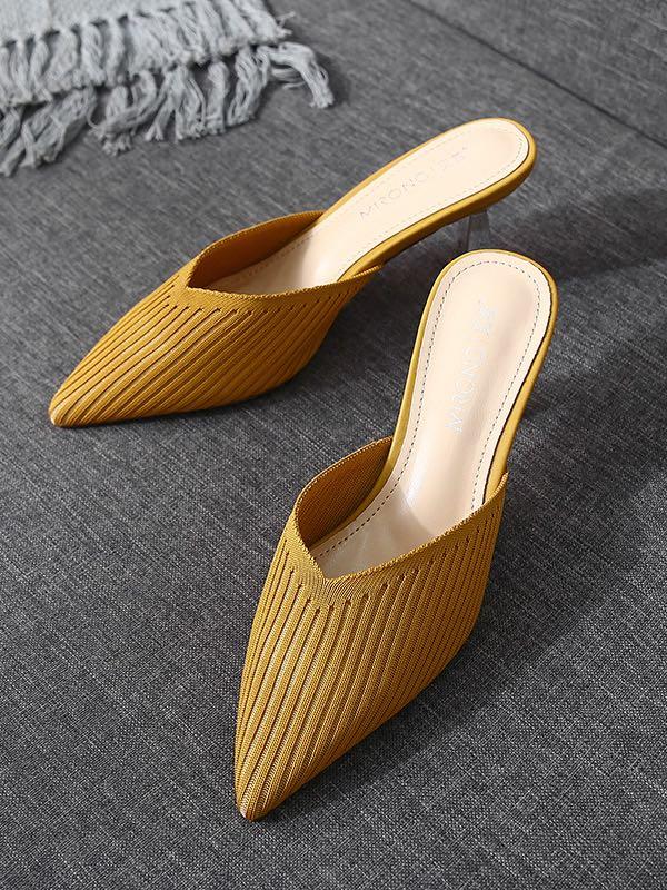 Women's Summer Chic Knit Slip-On Stiletto