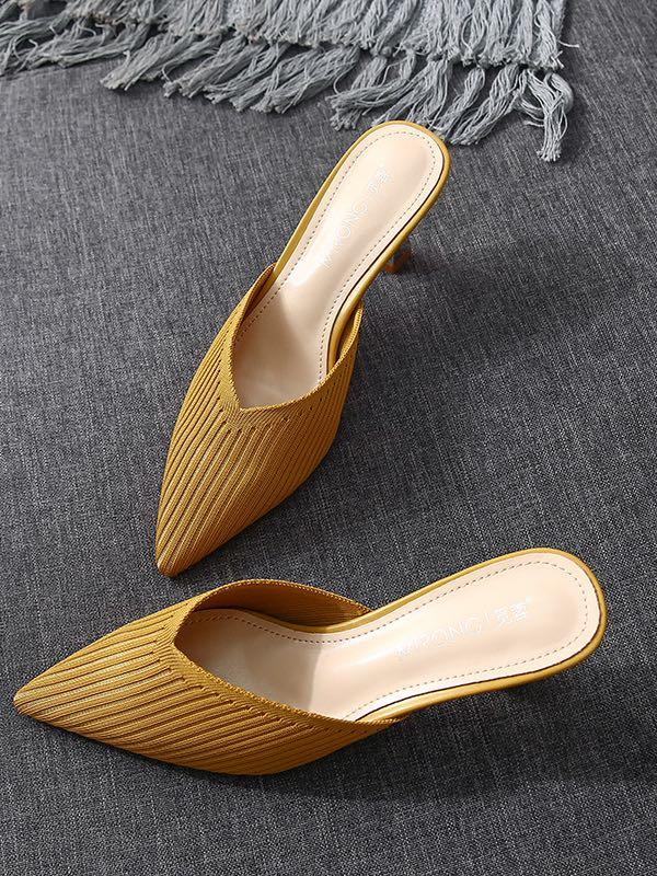 Women's Summer Chic Knit Slip-On Stiletto