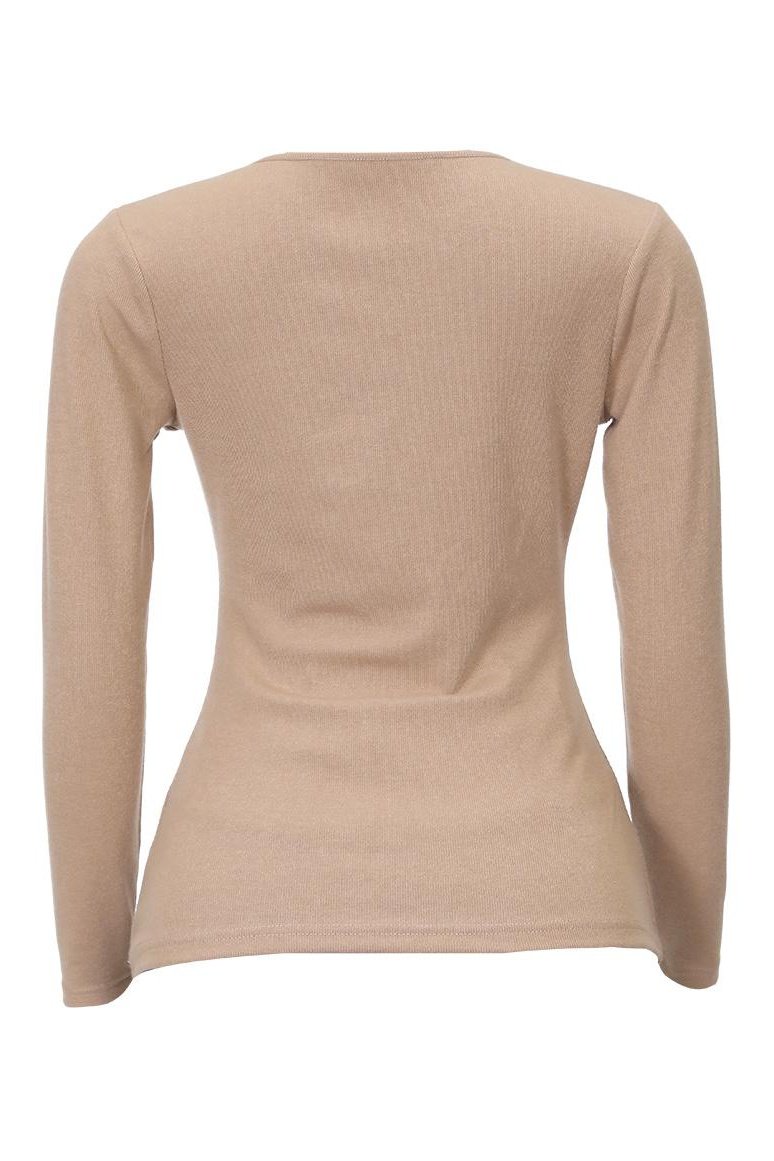 Zip Front Ribbed Knit Button Decor Bodycon Sweater