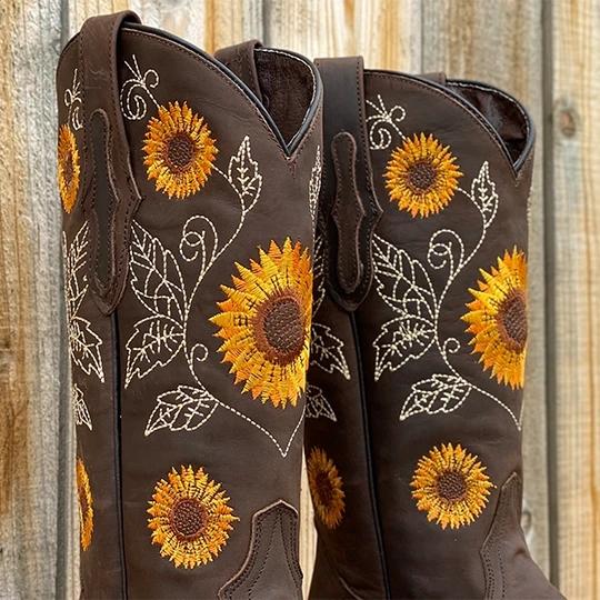 Women's Sunflower Boots Ethnic Style Boots