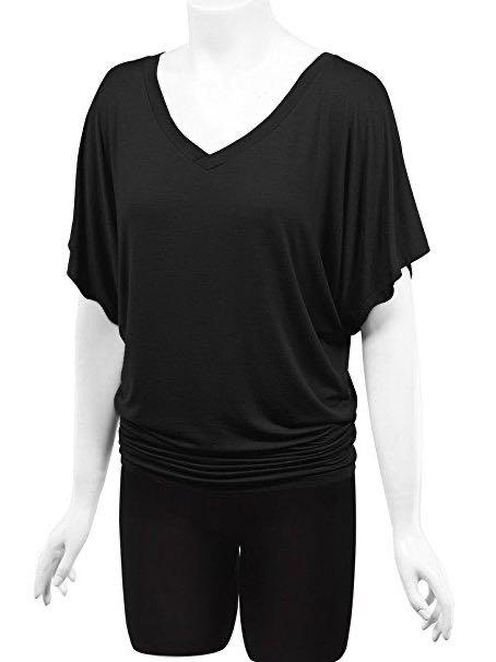 Women's V Neck Leisure Puls Size T Shirt