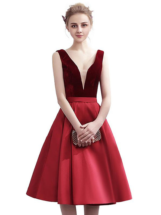 Womens Prom Dress Backless V Neck Cocktail Dress