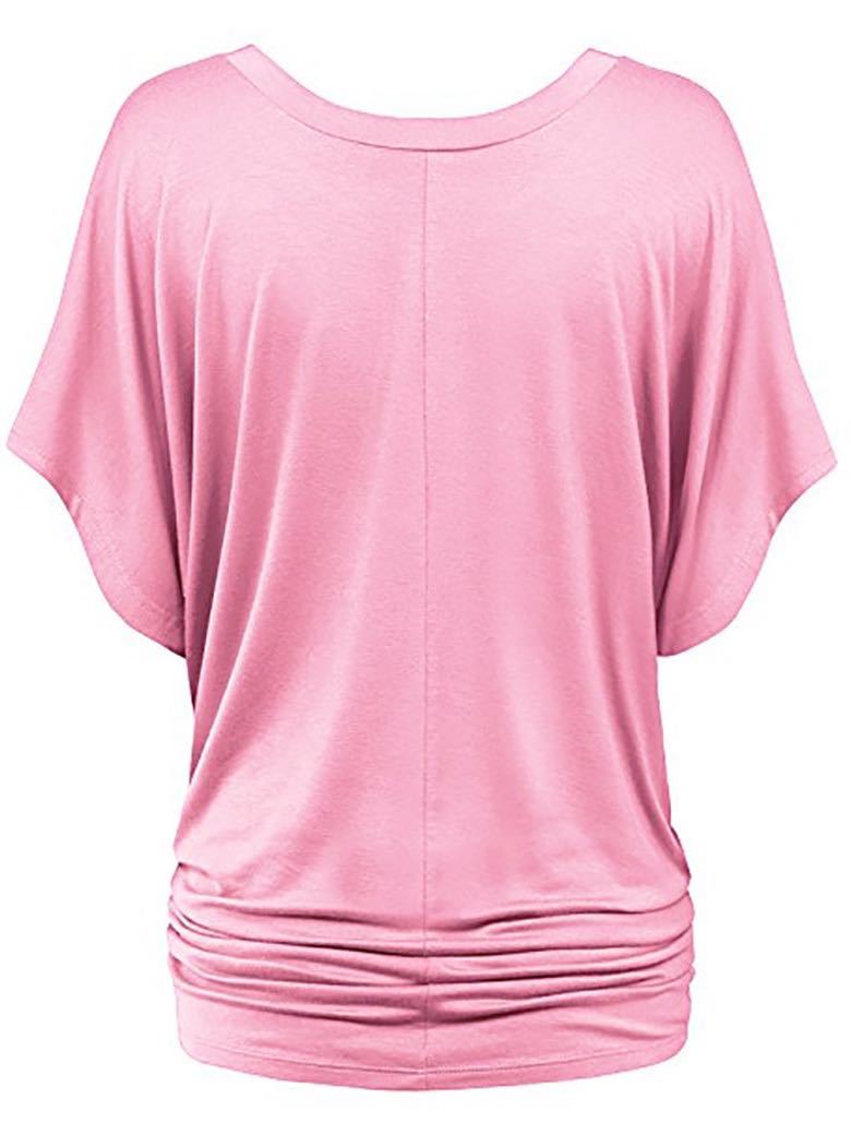 Women's V Neck Leisure Puls Size T Shirt