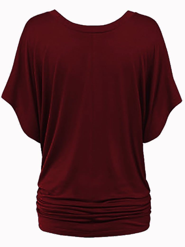 Women's V Neck Leisure Puls Size T Shirt