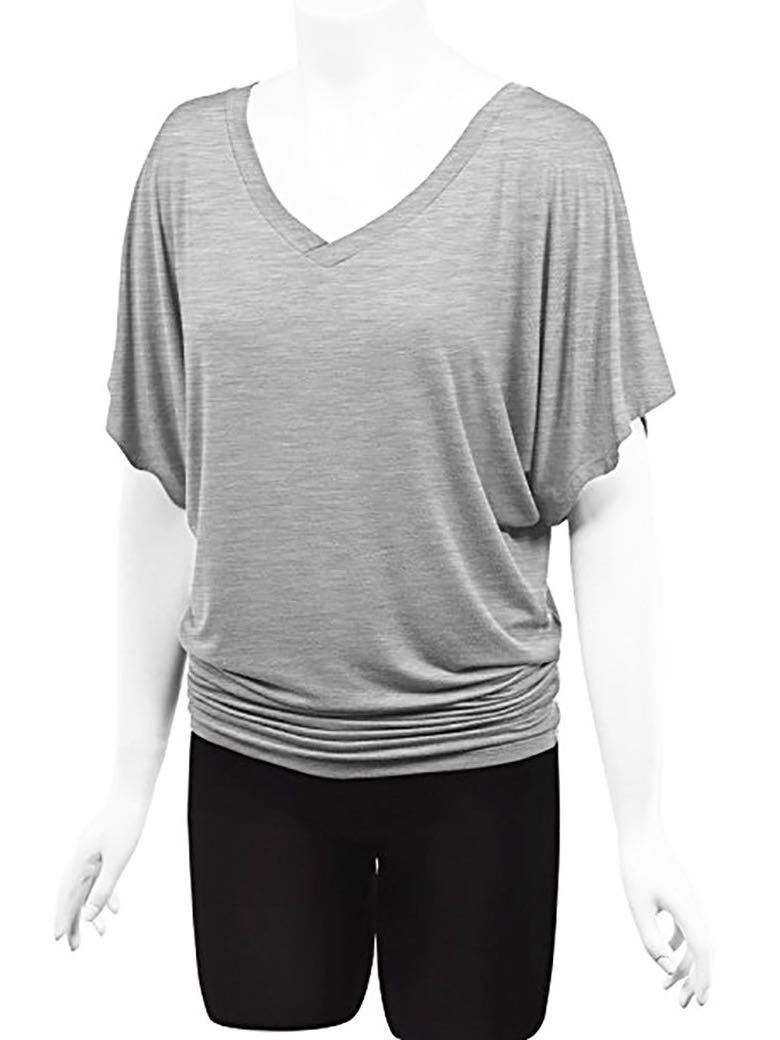 Women's V Neck Leisure Puls Size T Shirt