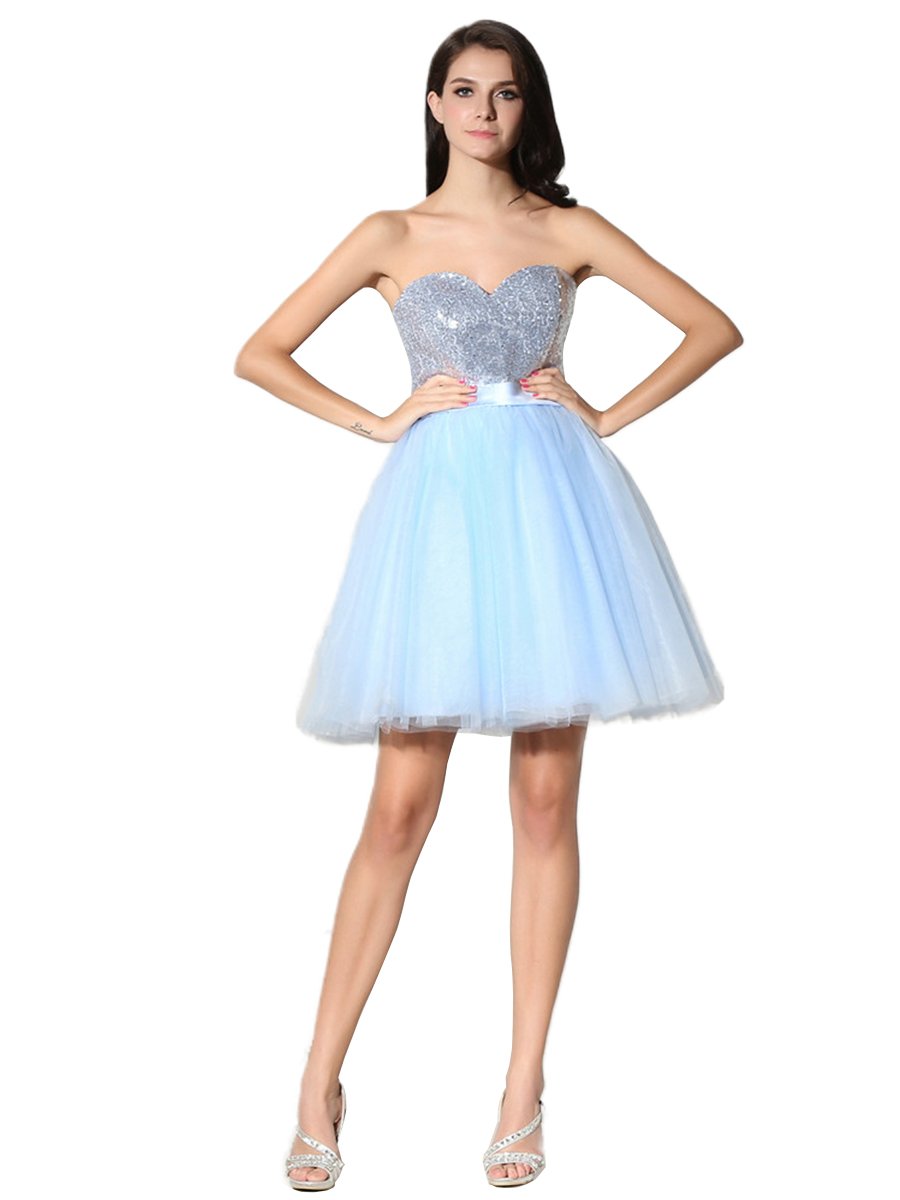 Womens Cute Mini Party Gown Sweetheart Neckline Homecoming Dress