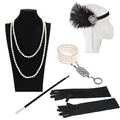 Womens 1920s Flapper Dress Accessories Set