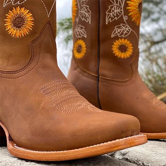 Women's Sunflower Boots Ethnic Style Boots