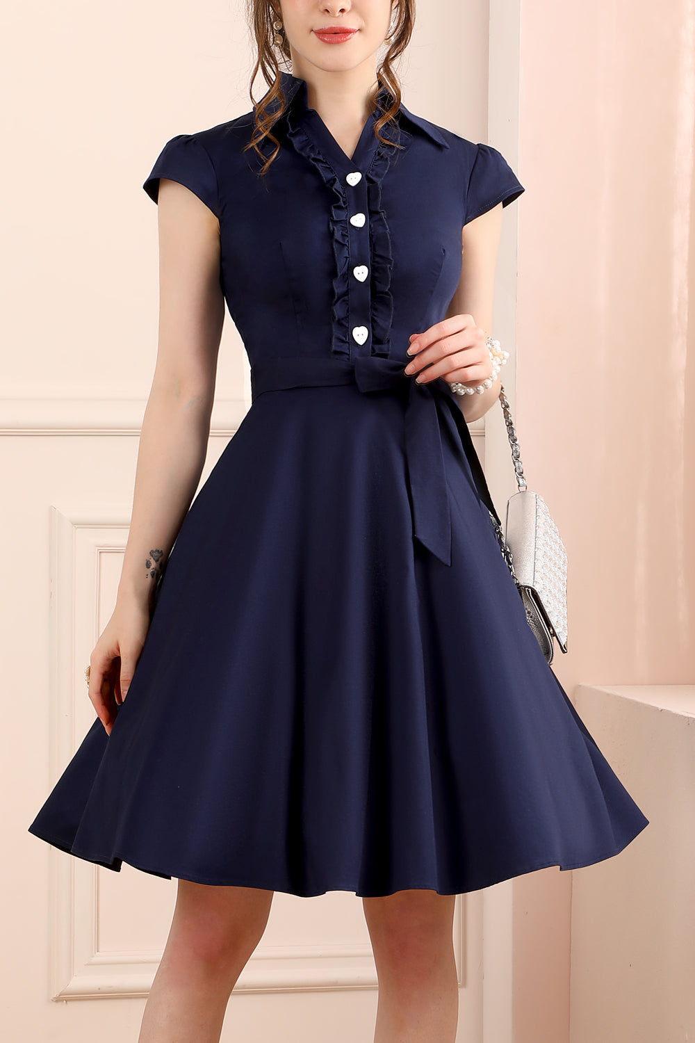 1950s Navy Blue Swing