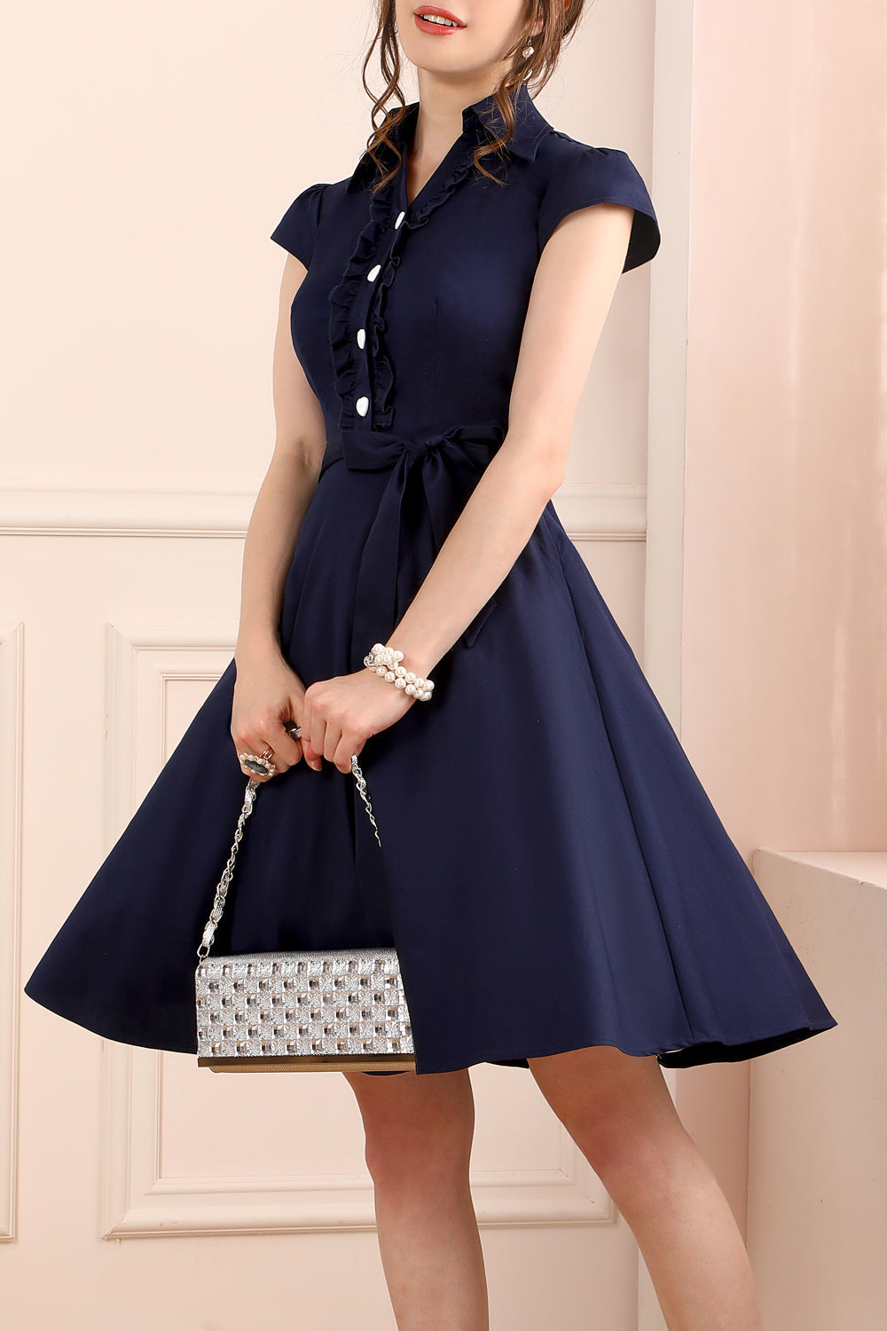 1950s Navy Blue Swing