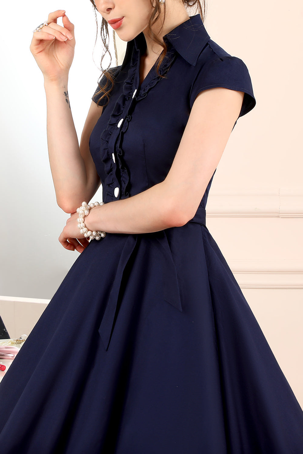 1950s Navy Blue Swing