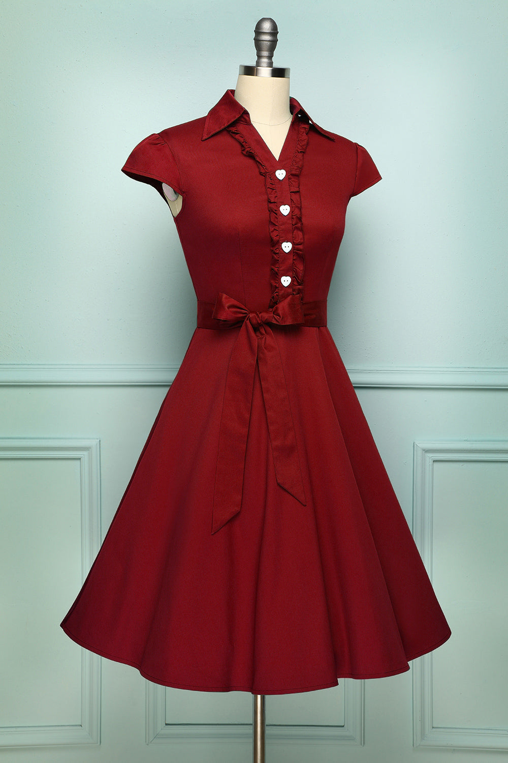 1950s Dark Red Swing