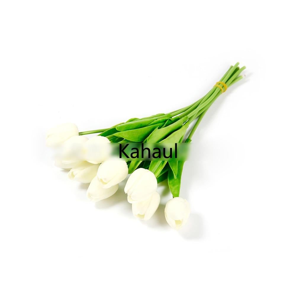 10 Pcs Tulip Artificial Flower Branch Real Touch Home Table Decor