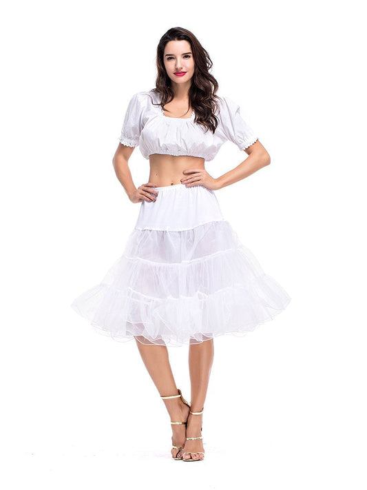 Womens White Top Oktoberfest Fraulein Costume