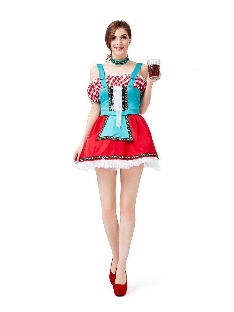 Womens Dress Oktoberfest Fraulein Party Costume