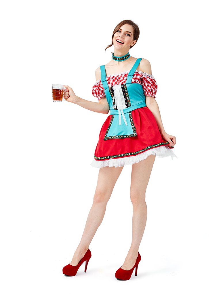 Womens Dress Oktoberfest Fraulein Party Costume