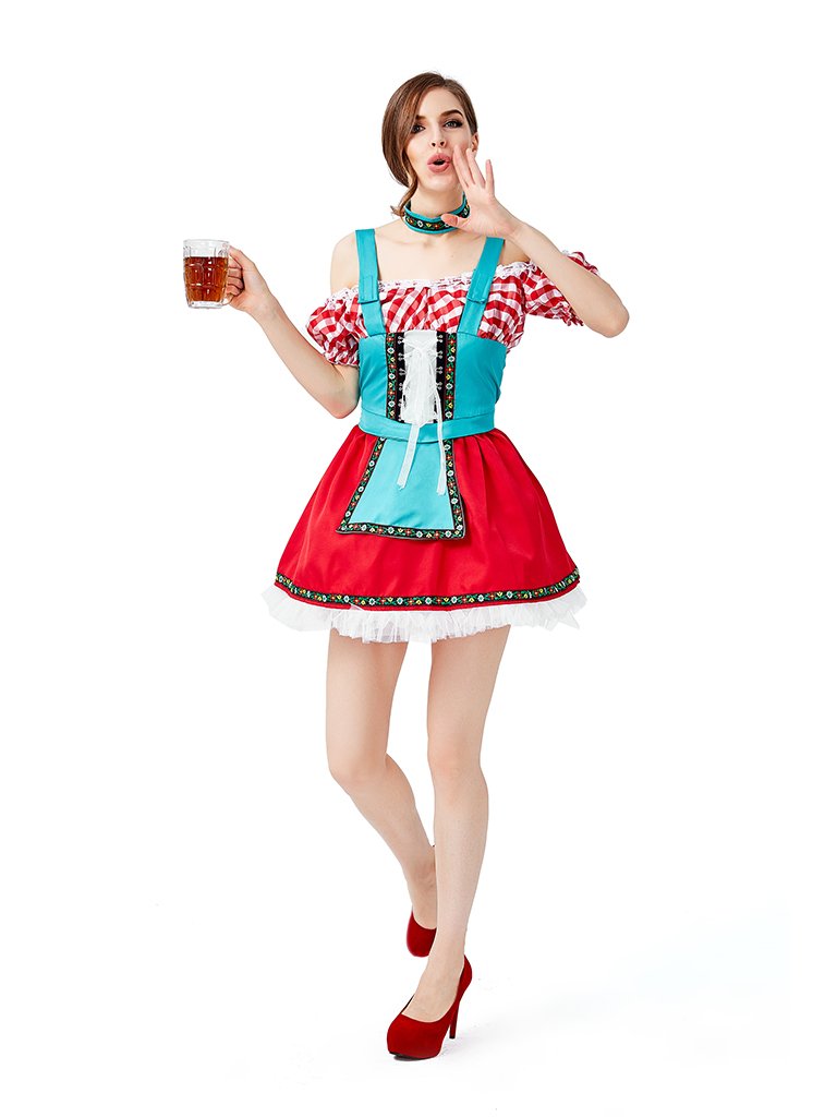 Womens Dress Oktoberfest Fraulein Party Costume