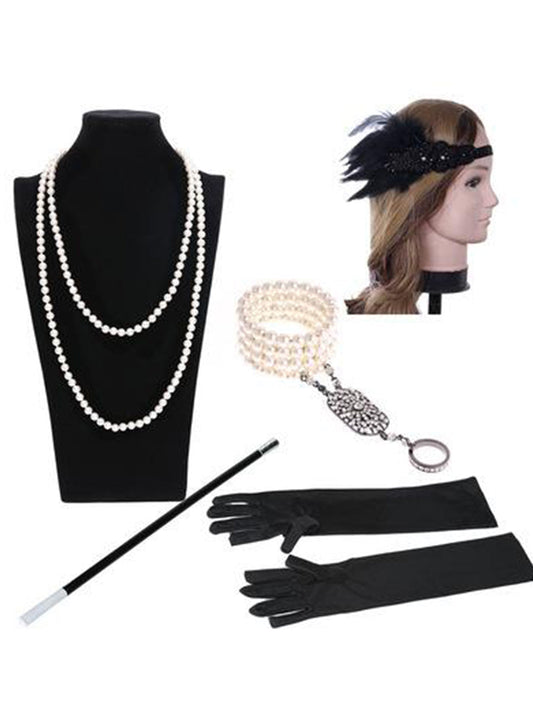 1920s Flapper Costume Accessories Set for Women