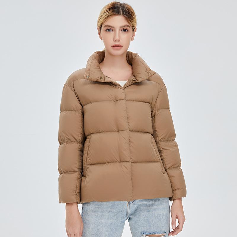 Women's Winter Coats Lightweight Stand Collar Short Duck Down Jackets