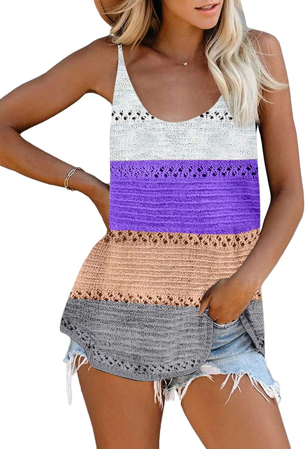 Women's Tops Loose Knit Sweater Plus Size Casual Sleeveless Camisole