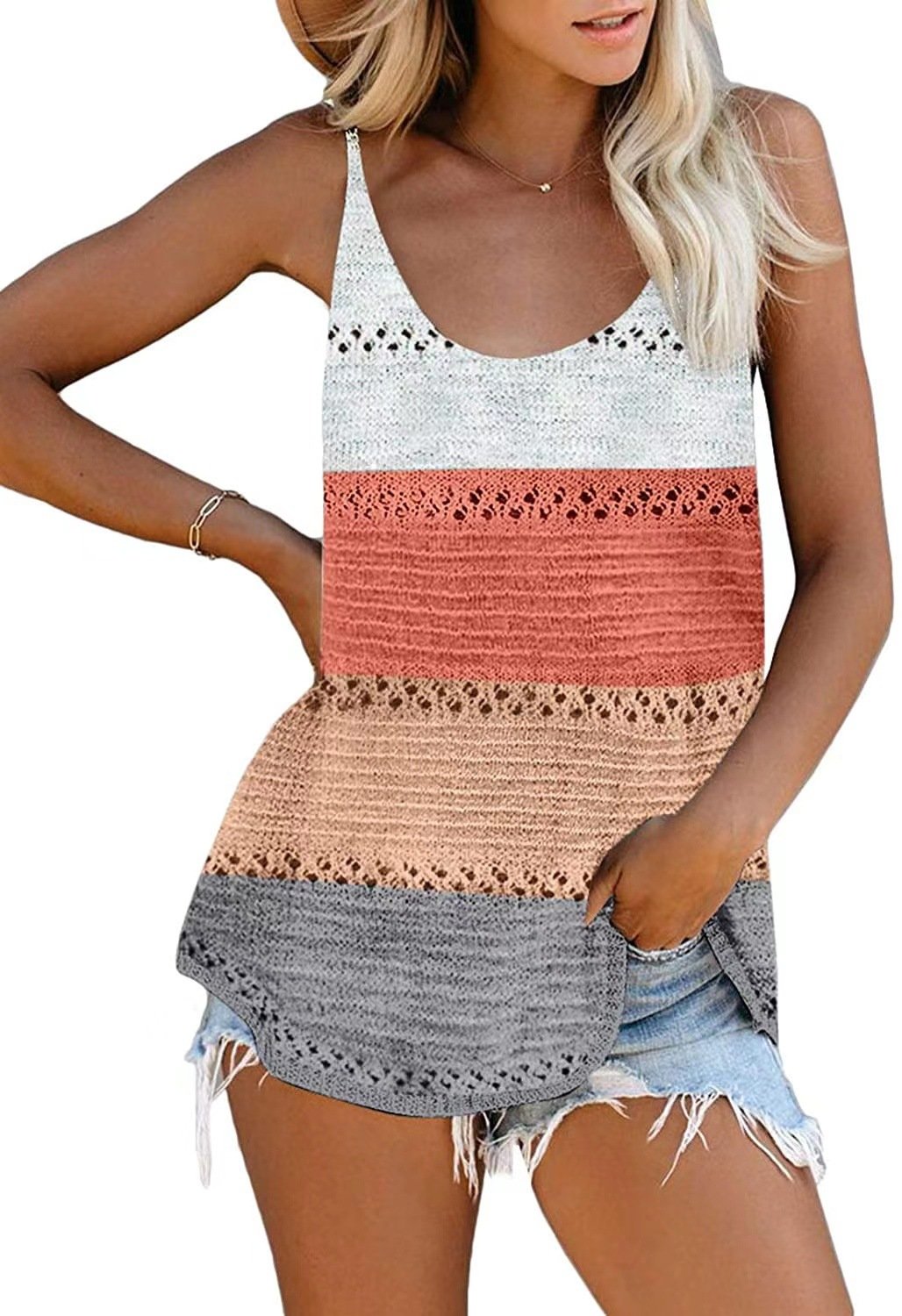 Women's Tops Loose Knit Sweater Plus Size Casual Sleeveless Camisole