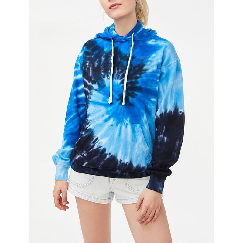 Y2k Fashion Tie Dye Hoodie Long Sleeve Sports Hooded Sweatshirt