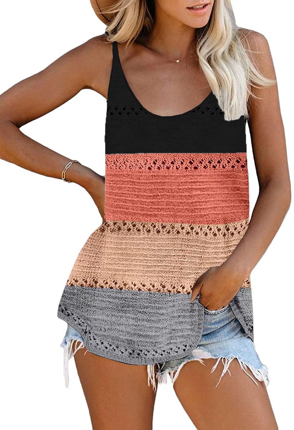 Women's Tops Loose Knit Sweater Plus Size Casual Sleeveless Camisole