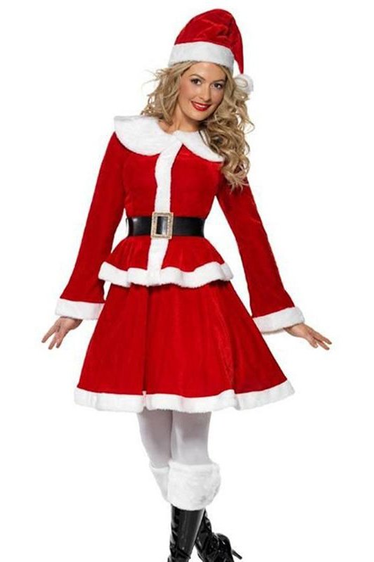 Womens Santa Claus Dress Christmas Outfit