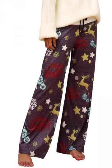 Womens Christmas Reindeer Pajama Pants