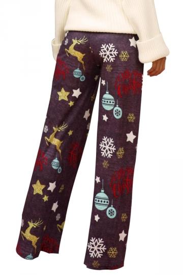 Womens Christmas Reindeer Pajama Pants