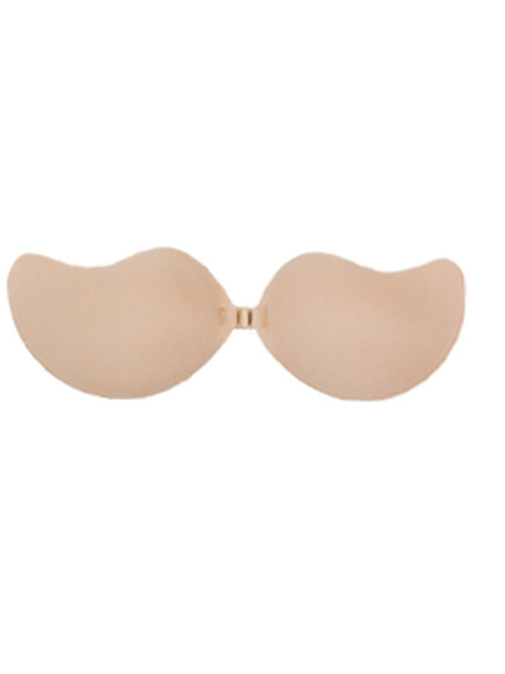 Women's Strapless Sticky Bra Self Adhesive Backless Push Up Bra Reusable Invisible Silicone Bras