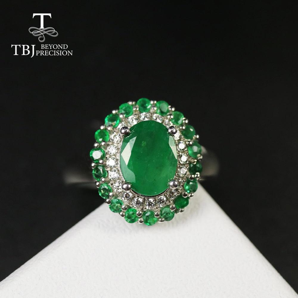 Zambia Emerald Gemstone Ring