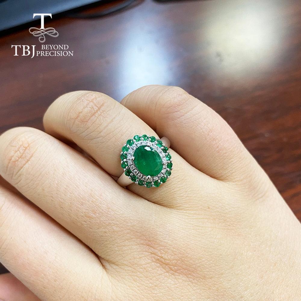 Zambia Emerald Gemstone Ring