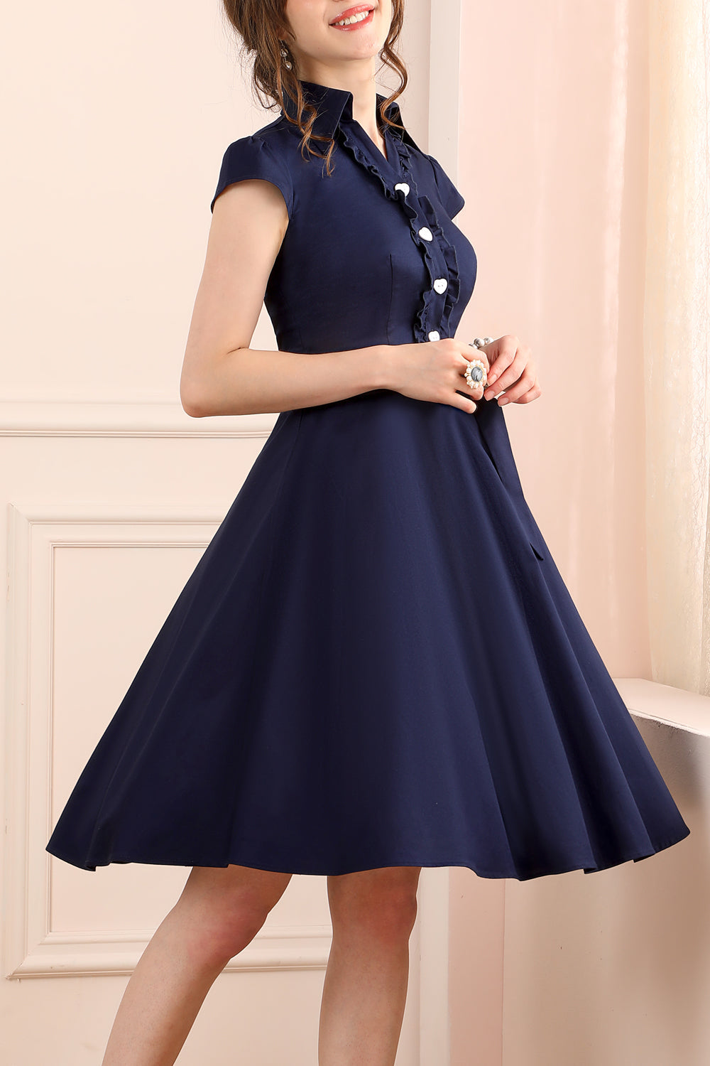 1950s Navy Blue Swing