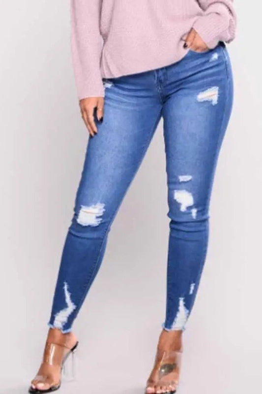 Women's Slim Fit Ripped Jeans