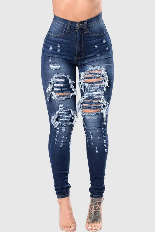 Women's Slim Fit Ripped Jeans