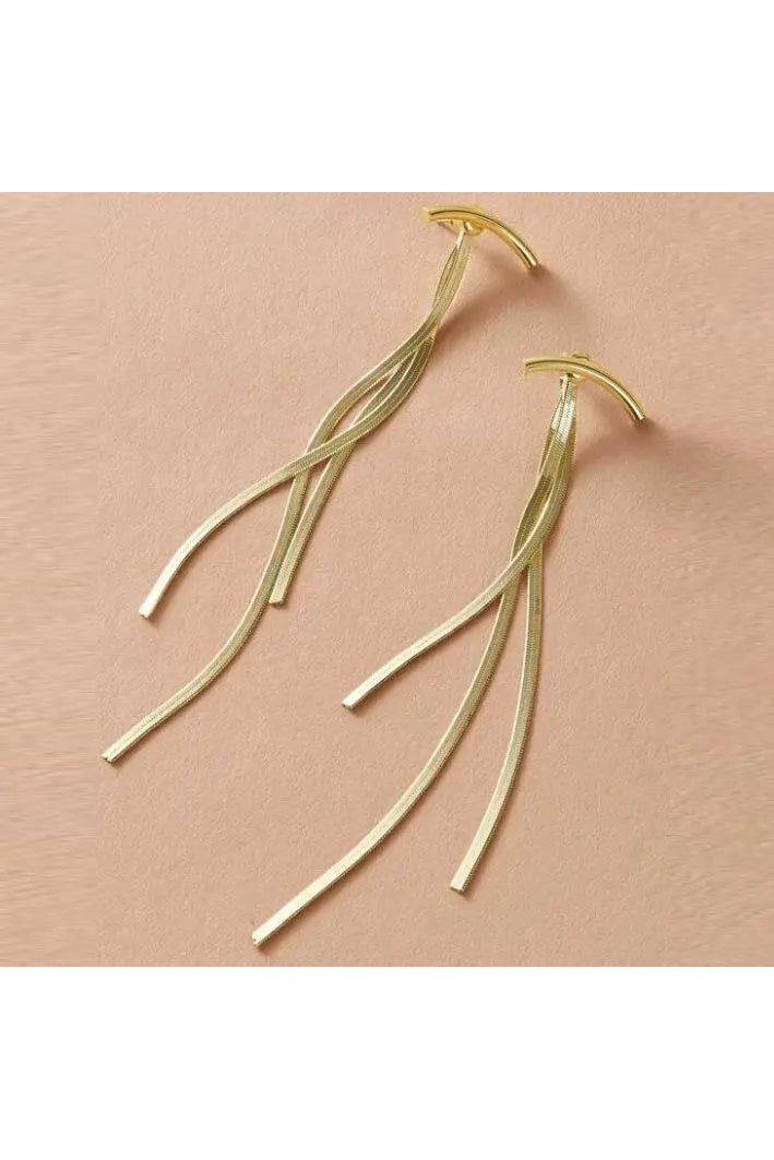 Women's Tassel Metal Earrings