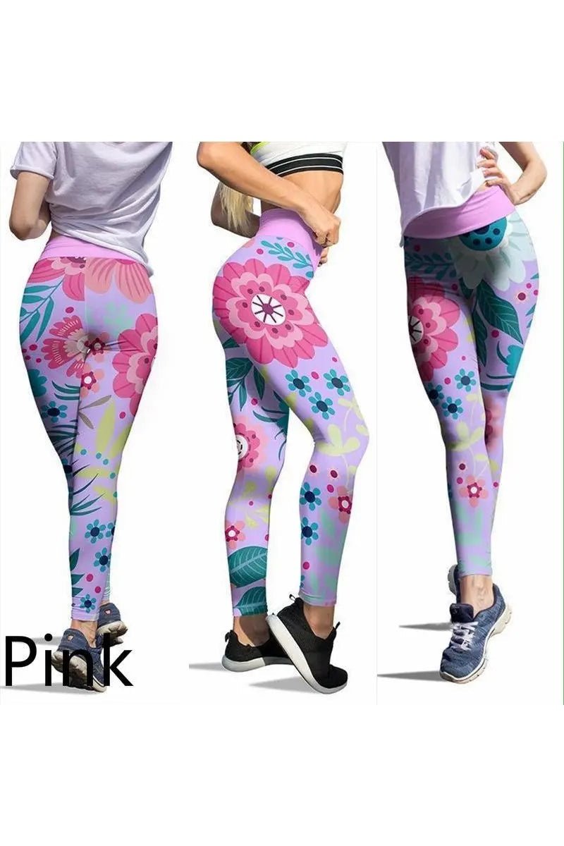 Women's Tribal Print Tummy Control Workout Yoga Leggings