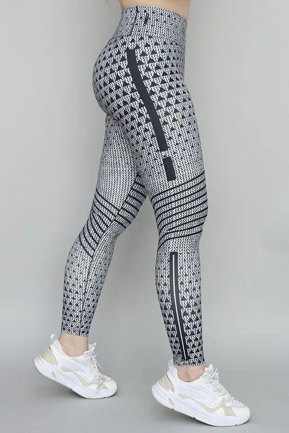 Women's Tribal Print Tummy Control Workout Yoga Leggings