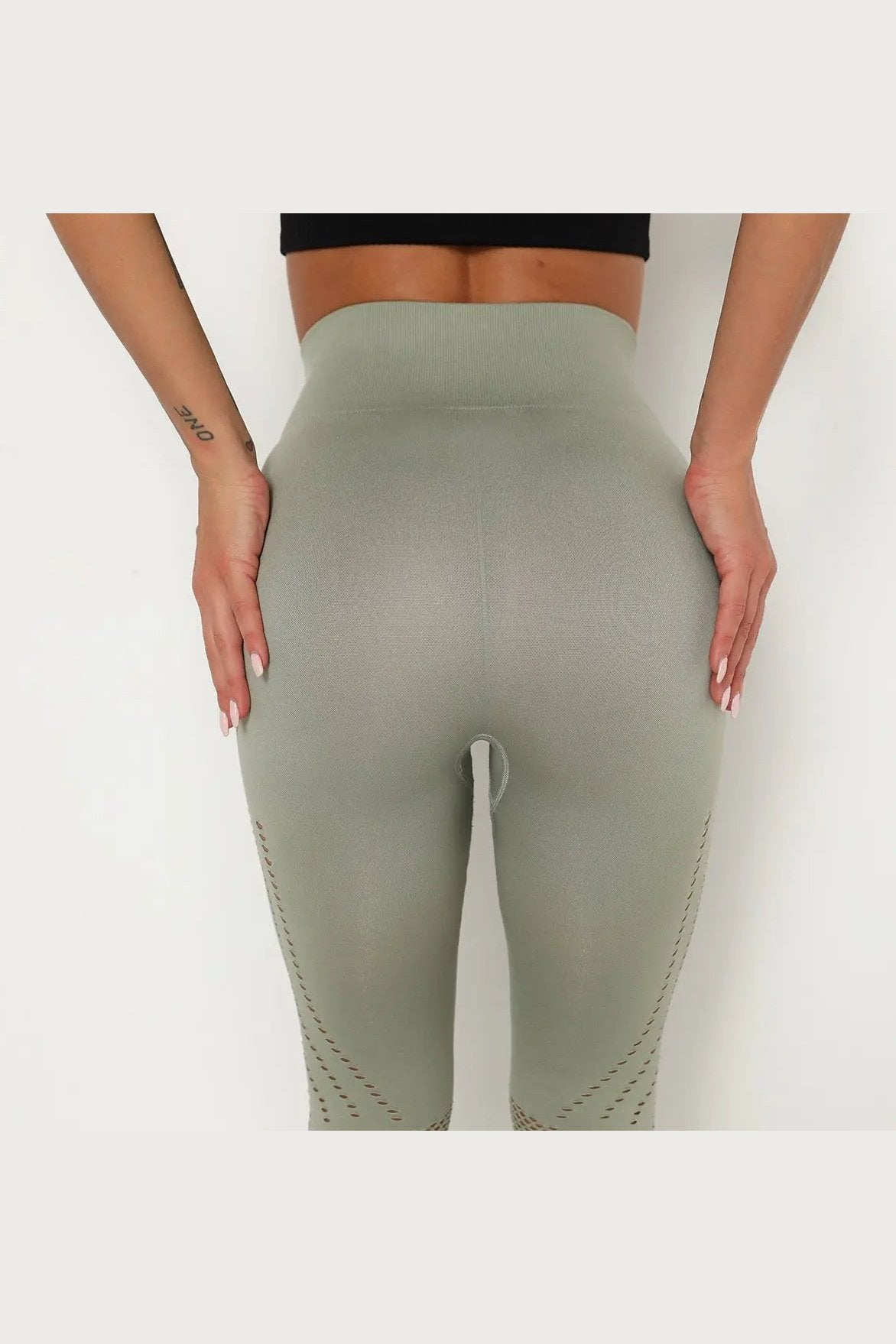 Women's Tummy Control Hollow Out Seamless Yoga Leggings