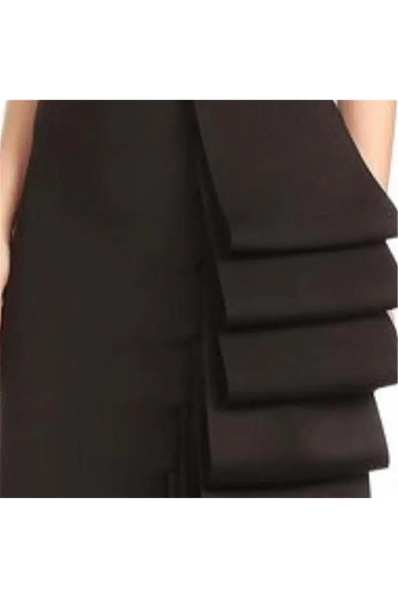 Women's Two Piece Tube Crop Top And Layered Bodycon Skirts Set