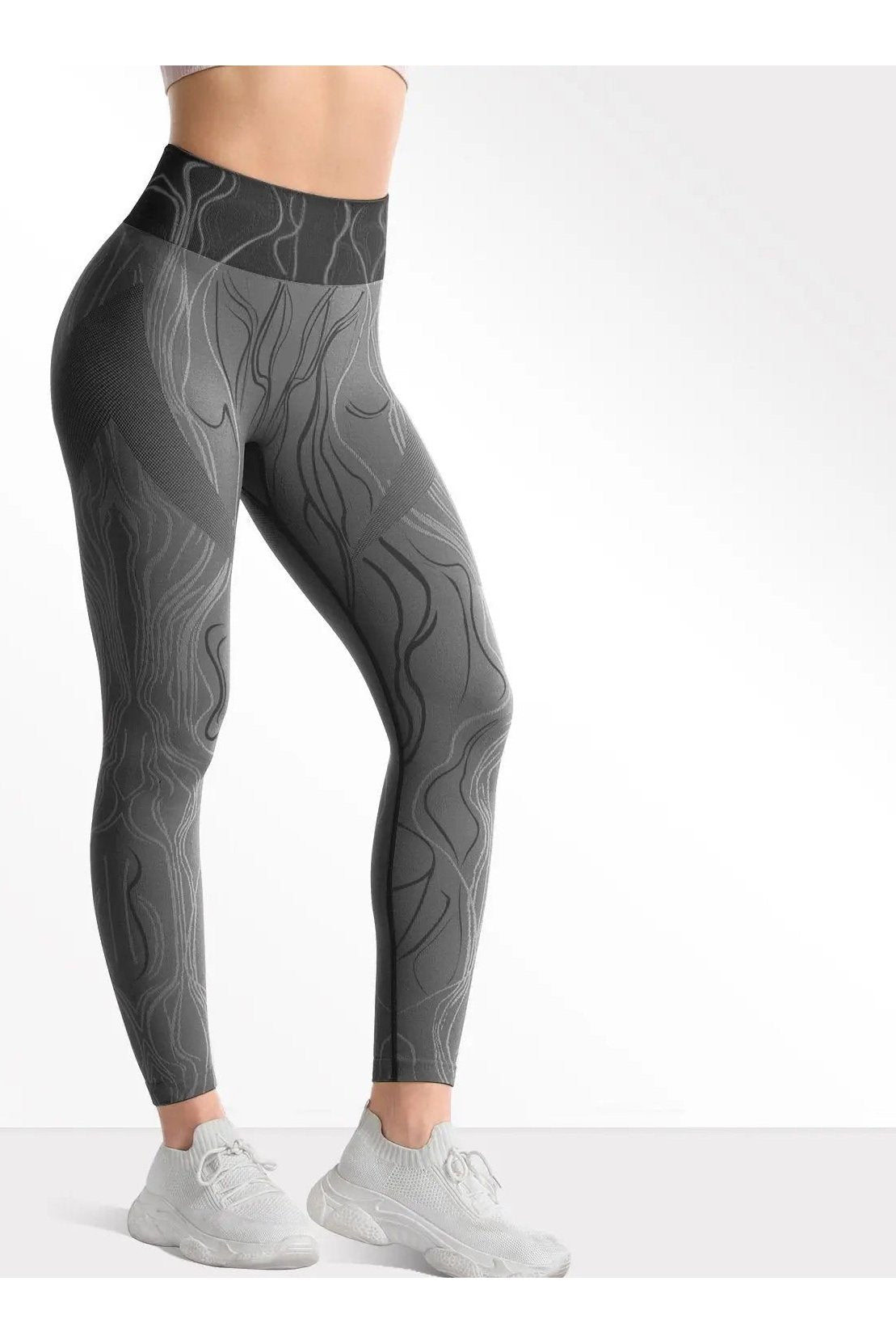 Women's Water Ripple High Waist Tummy Control Yoga Leggings