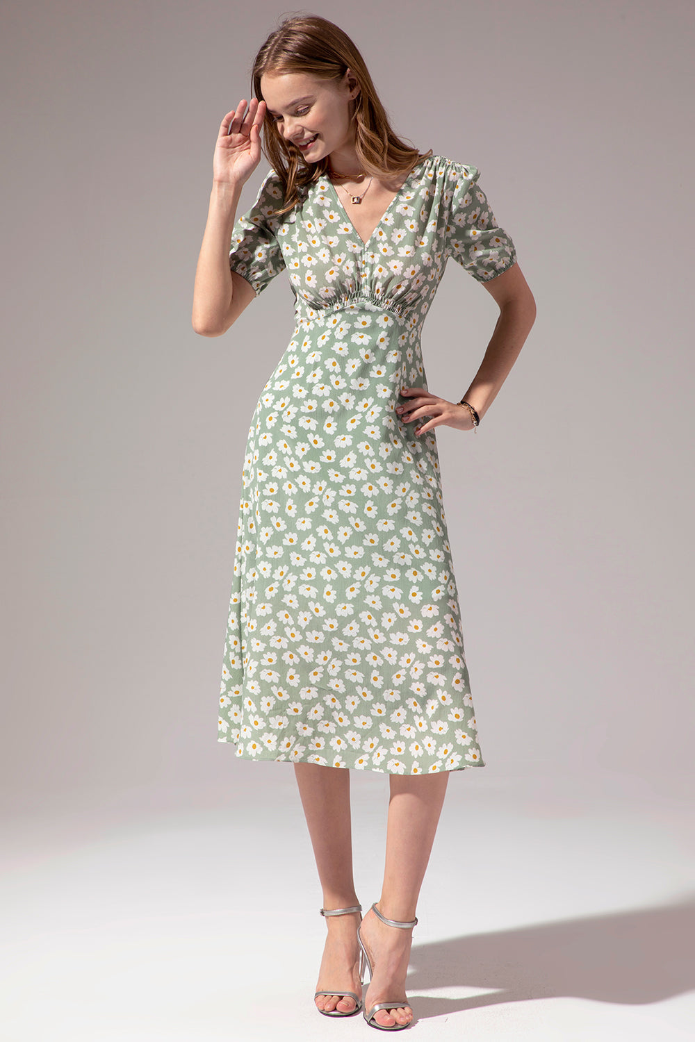 1950s Polka Dots Ivory Vintage Dress