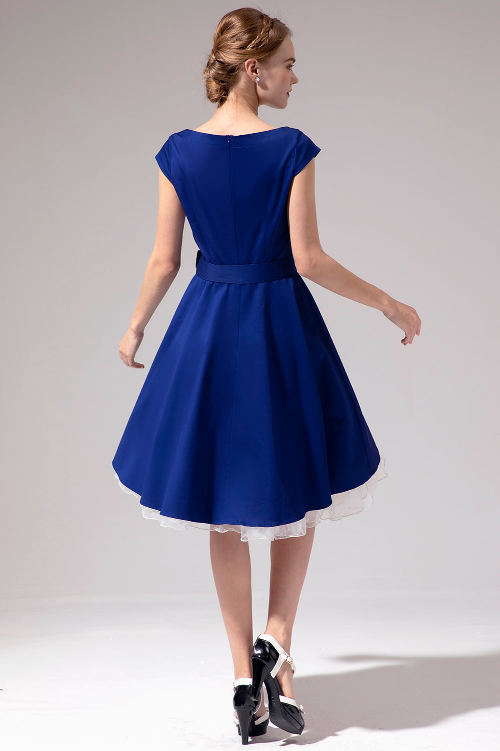 1950s Royal Blue Dress